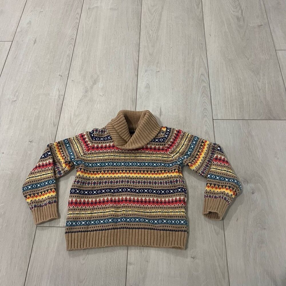 Janie And Jack Fairisle Shawl Collar Sweater size 3